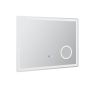 Lustro łazienkowe z oświetleniem LED Kleankin 80x3,8x60cm., czarne