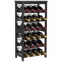 Stojak na wino VEVOR OPX-WR624, 24 butelki, 6 poziomów, czarny, 41 × 82,3 × 24 cm