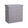 Linen imitation laundry basket 142 L, gray