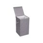 Linen imitation laundry basket 85 L, gray