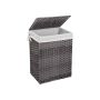 Laundry basket 90 L made of polyrattan, grey