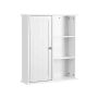 Wall cabinet 60 x 71 x 18 cm for bathroom, white