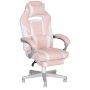 Fotel gamingowy Homcom 63x63x123cm, różowo-biały