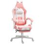 Fotel gamingowy Homcom 65x62x124cm, różowo-biały