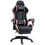 Gaming chair, with footrest, 65 × 65 × 121–129 cm