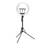 Lampa pierścieniowa GLOW, czarna, Ø 45 × 40–210 cm
