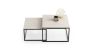 Stolik kawowy w betonowym stylu Twin 70x70x42cm / 60x60x36 cm, biały