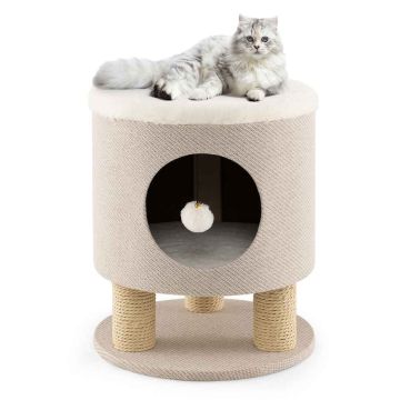 Scratching post 40x40x47cm., beige