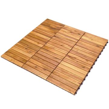Set of 27 terrace tiles 31.5x31.5x2.5cm., brown