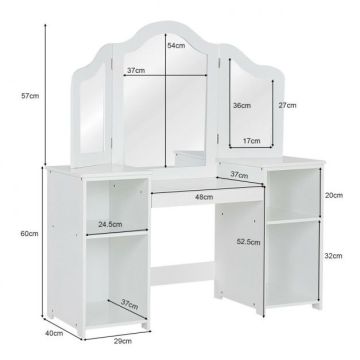 Toaletka dziecięca 107x40x117cm, biała
