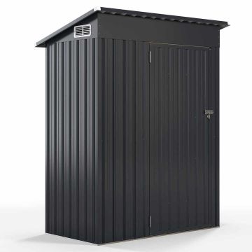 Садовый сарай 150x90,5x185см, темно-серого цвета