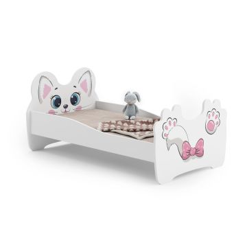 Детская кроватка в виде животных с матрасом 164 см x 90 см x 70 см, кошка