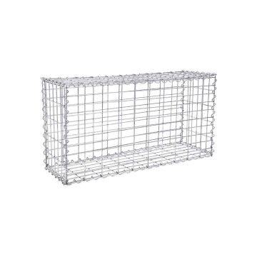 Rectangular gabion 100 x 50 x 30 cm. GGB153, silver color