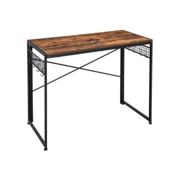 Computer desk with 8 hooks