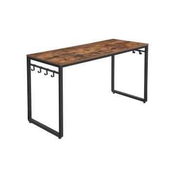Computer desk with 8 hooks