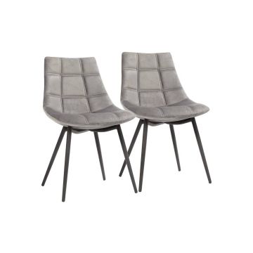 Dining Chair Set of 2 Grey