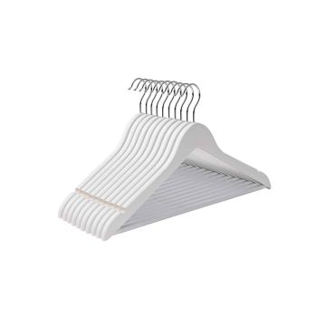 Hanger set, 10 pcs., white