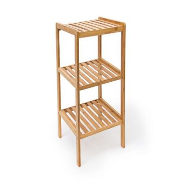 Bathroom shelf with 3 shelves 79x33x33cm., light brown