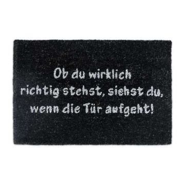Doormat "Proverb" 40x60 cm., black