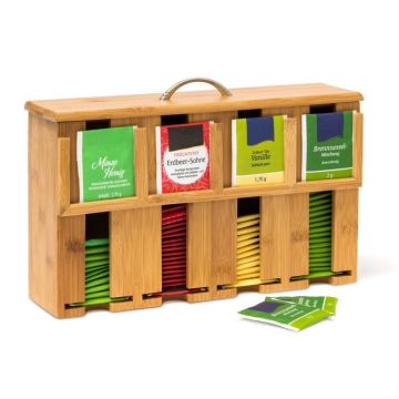 Tea bag organizer 22x33.5x10cm., light brown