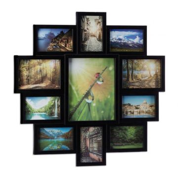 Коллаж из 11 фотографий 61,5x61,5x2см., черный цвет