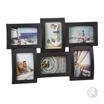 Collage of 6 photos 33x47.5x3cm., black color
