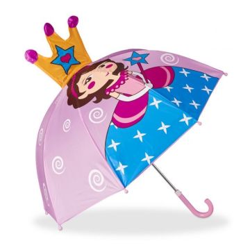 Umbrella "Princess" 59x8x6cm., pink/blue/yellow colors