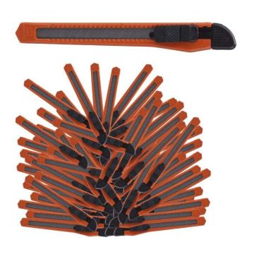 Set of 100 construction knives 1x1.8x13cm., orange/black/silver