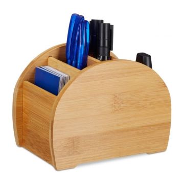 Writing instrument organizer 12x16x10.5 cm., light brown
