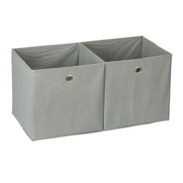 Set of 2 folding boxes 30x30x30cm., gray