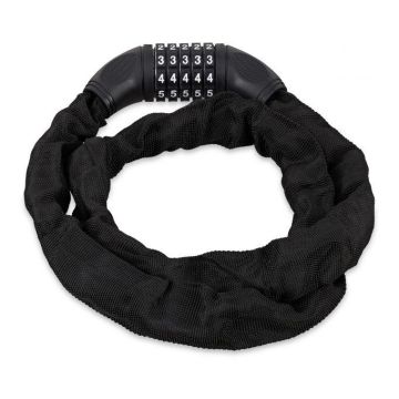 Zapięcie rowerowe z kodem 120cm, czarne