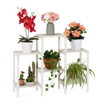 Flower stand with 6 shelves 70x89x26.5cm., white