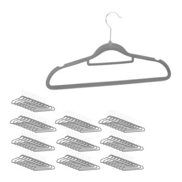 Clothes hangers 100pcs, gray/silver color