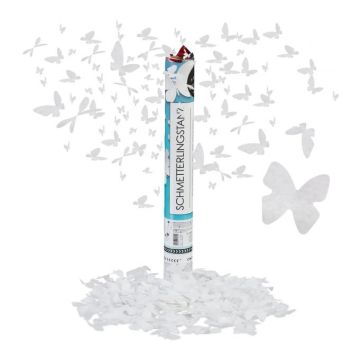 Confetti cannon 40x5cm., white