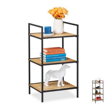 Living room shelf 71x39x32.5cm., light brown/black