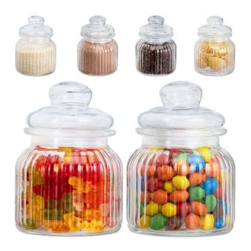 Set of 6 transparent containers for bulk products 19x11cm, 0.7L.