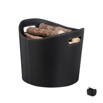 Firewood bag 31.5x39.5x38cm., black