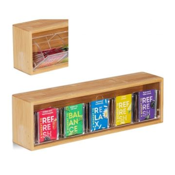 Tea bag organizer 11.5x39x8cm., light brown