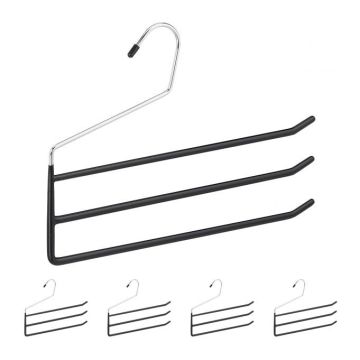 Clothes hangers 5 pcs., black/silver color