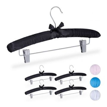 Trouser hangers 5pcs, black/silver