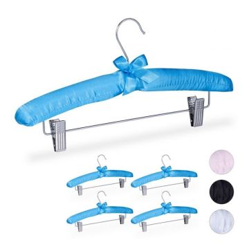 Trouser hangers 5pcs, blue/silver color
