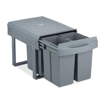 Built-in trash can 34.6x34x51.8cm, 8L., gray