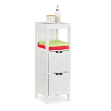 Bathroom cabinet with 2 drawers and 2 shelves 90x30x30cm., white