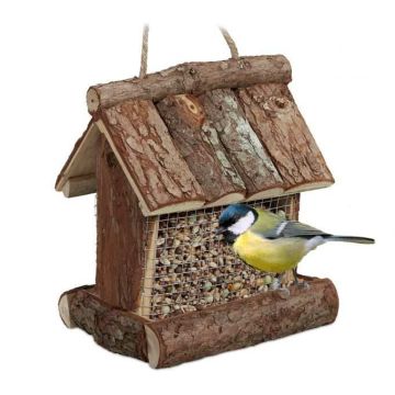 Bird feeder 17x15x12cm., brown