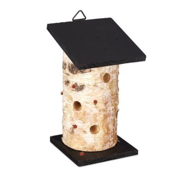 Insect hotel 20.5x12x12cm., light brown/black