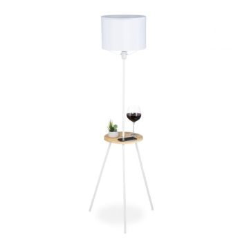 Floor lamp 158x52x52cm., light brown/white