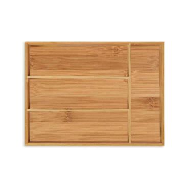 Tacka na sztućce 5x26x35,5cm, jasnobrązowa