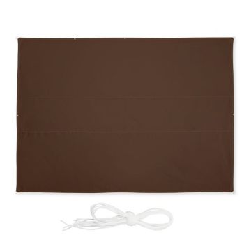 Markiza przeciwsłoneczna prostokątna 450x350cm, ciemnobrązowa