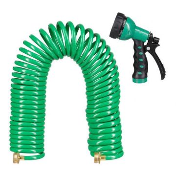 Garden hose with gun 20m, green/black