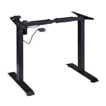 Height-adjustable table frame 71x121cm., black